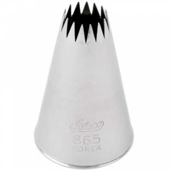 Ateco 865 Ateco 865 - French Star Pastry Tip .44'' Opening Diameter- Stainless Steel Fine Open Star (Petits Fours) Pastry Tips