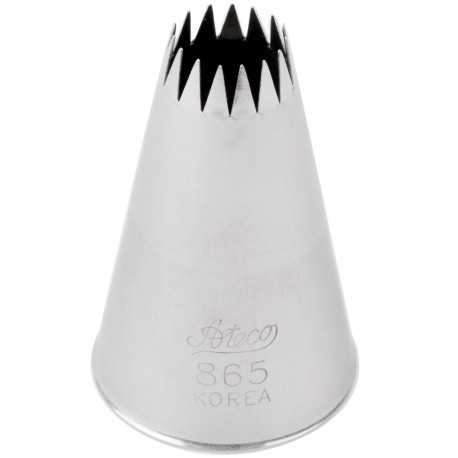 Ateco 865 Ateco 865 - French Star Pastry Tip .44'' Opening Diameter- Stainless Steel Fine Open Star (Petits Fours) Pastry Tips