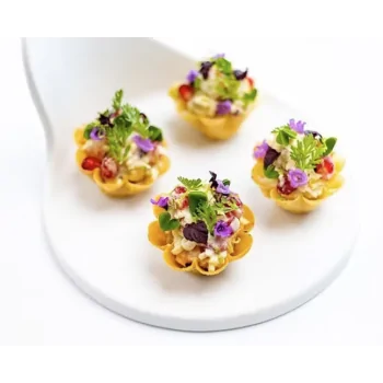 Gochi Large plate with tall wing - 15.5 x 10.5 cm - Set of 6
