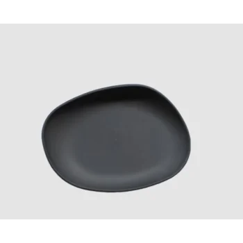Yayoi Nature-Inspired Side Dish - Black - Set of 6