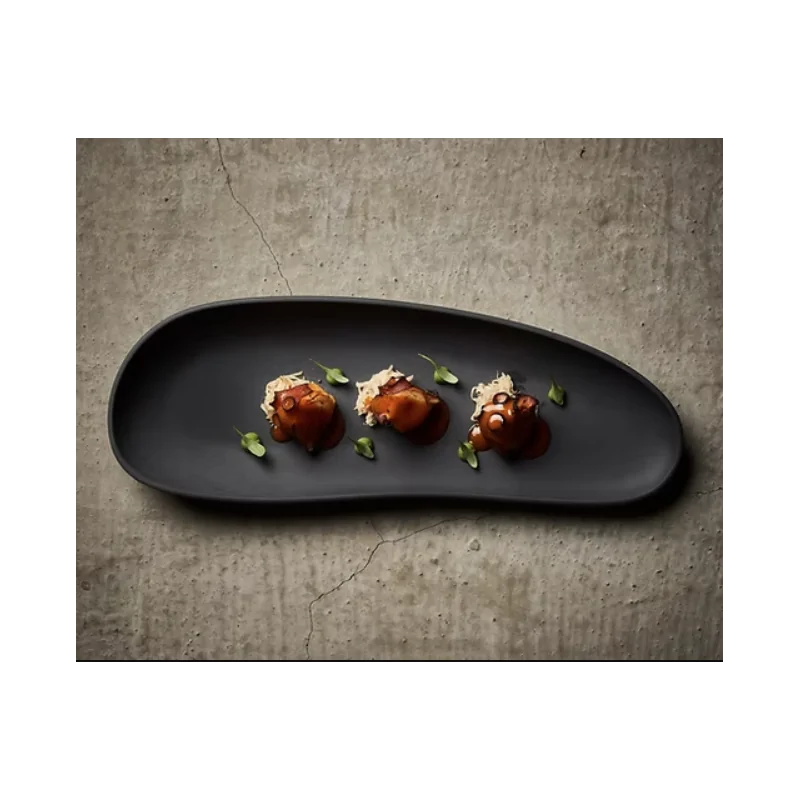 Yayoi Nature-Inspired Serving Board - Black - Set of 4 Yayoi Nature-Inspired Serving Board - Black - Set of 4
