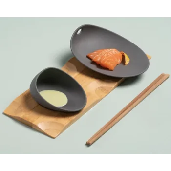 Jomon Small Textured Shell Bowl - Matte Black - 14 x 11 x 4 cm - Set of 4