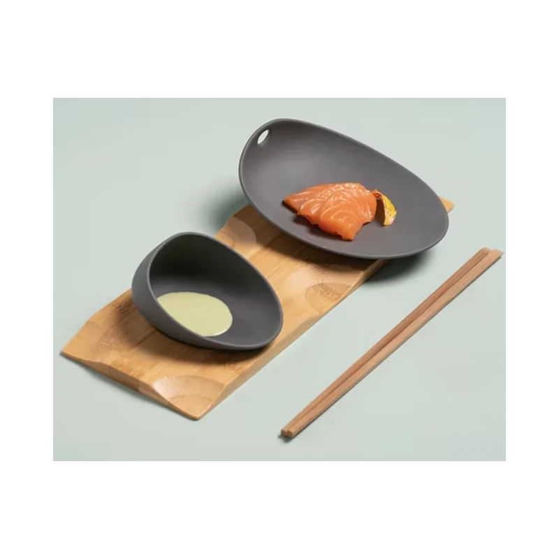 Jomon Small Textured Shell Bowl - Matte Black - 14 x 11 x 4 cm - Set of 4