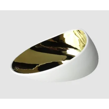 Jomon Large Textured Shell Bowl - Gold - 18 x 14 x 9 cm - Set of 4