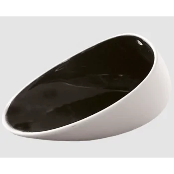 Jomon Large Textured Shell Bowl - Black - 18 x 14 x 9 cm - Set of 4