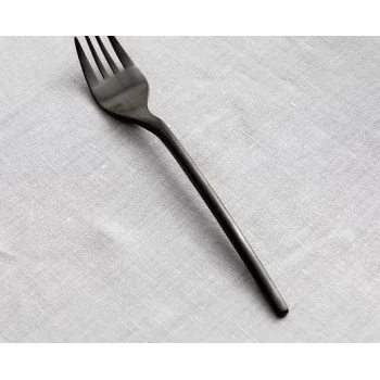 Rama Premium Black Titanium Dessert Fork - 17 x 2.5 x 1.3 cm - Set of 12