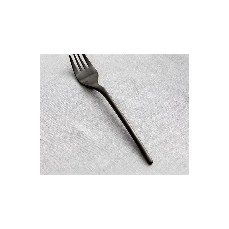 Rama Premium Black Titanium Dessert Fork - 17 x 2.5 x 1.3 cm - Set of 12