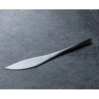 Rama Premium Black Titanium Table Knife - 23.5 x 2.5 x 0.7 cm - Set of 12