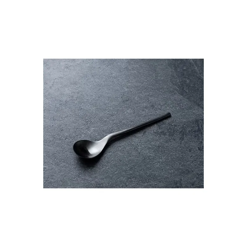 Rama Premium Black Titanium Dessert Spoon - 16.5 x 3.5 x 1.3 cm - Set of 12