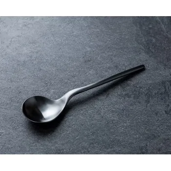 Rama Premium Black Titanium Spoon - 21 x 4.5 x 2 cm - Set of 12