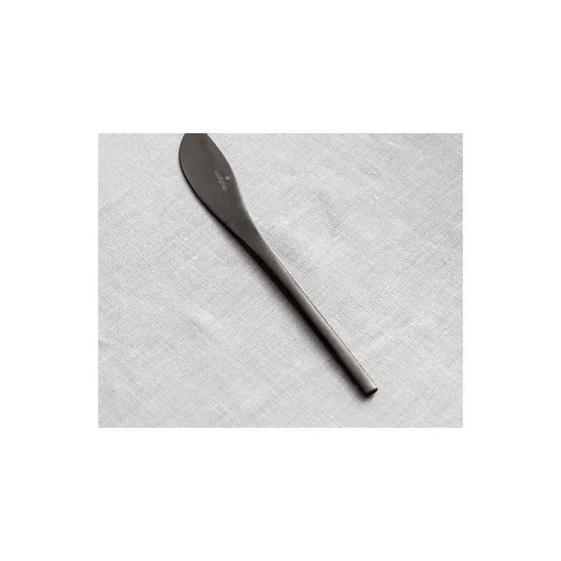Rama Premium Black Titanium Dessert Knife - 18 x 2.3 x 0.5 cm - Set of 12