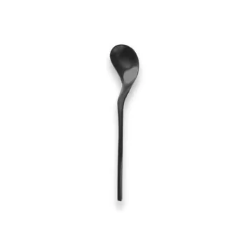 Rama Premium Black Titanium Gastro Spoon - 15.5 x 3 x 1.5 cm - Set of 12