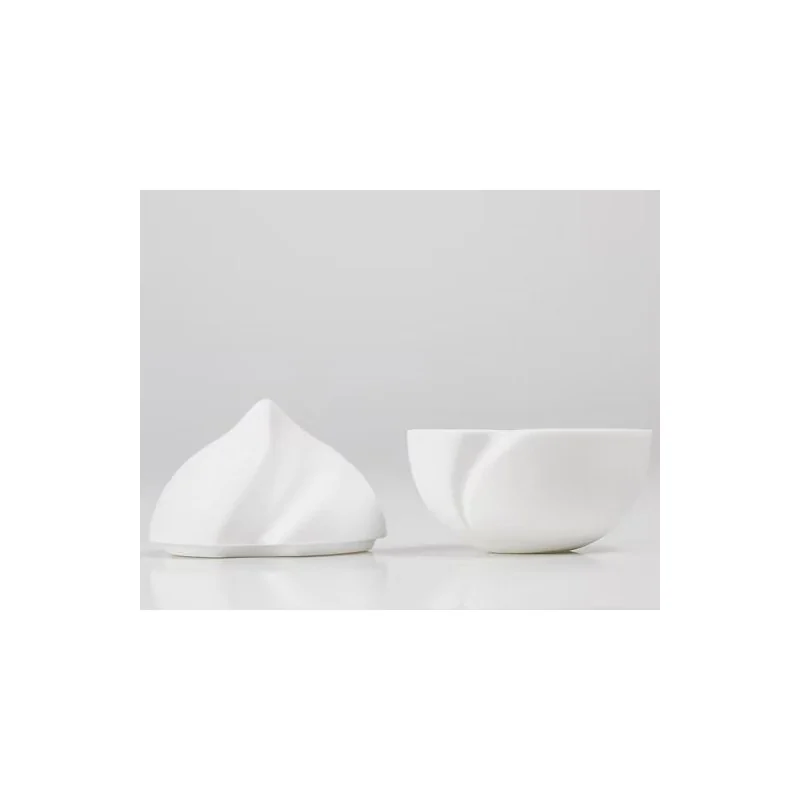 The Tablet Modern Porcelain Spherical Bowl - 7 x 7 x 7.7 cm - Set of 6