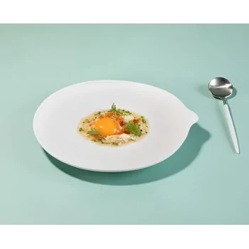The Tablet Modern Porcelain Dining Plate - 22.2 x 25 x 2.3 cm - Set of 4