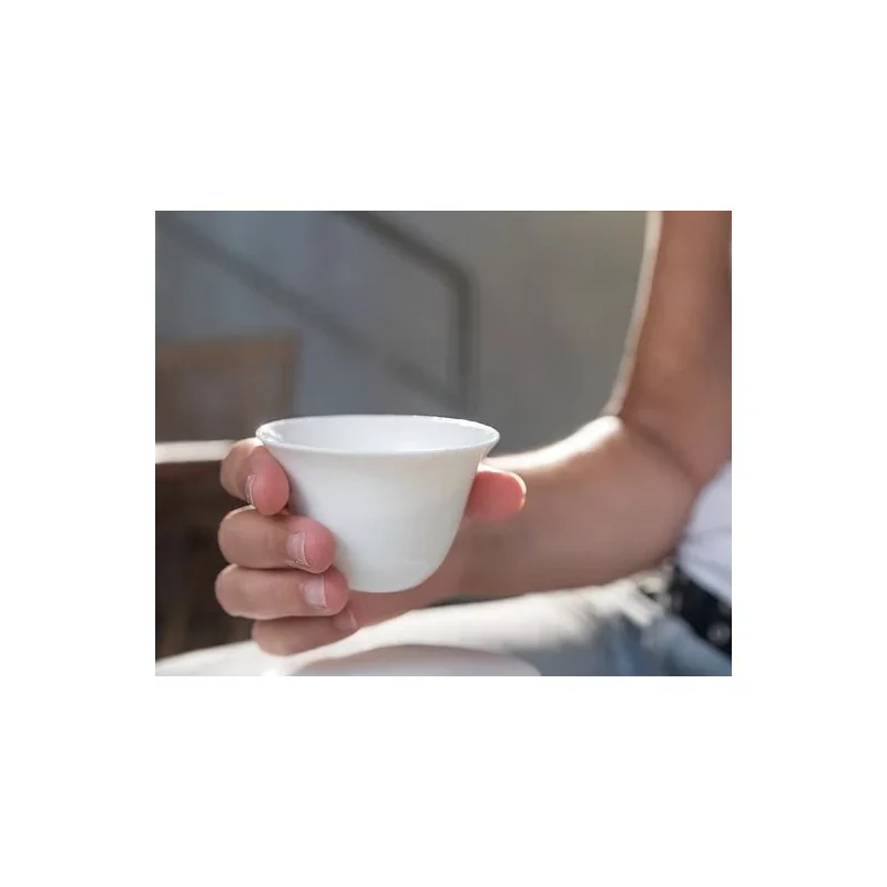 Fly Small Organic Porcelain Cup and Saucer - Set of 2
