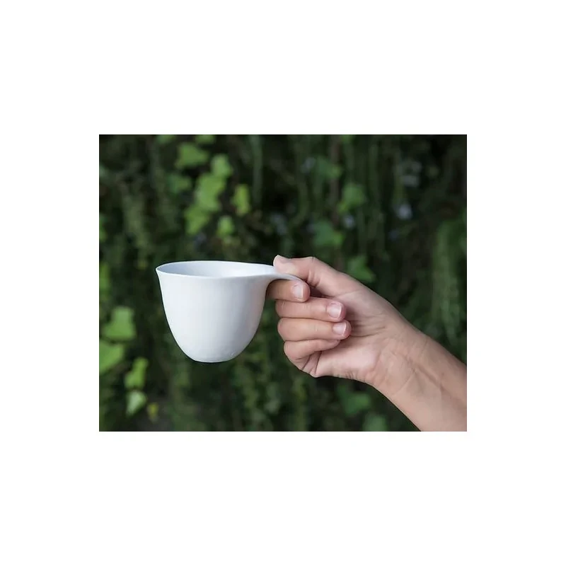 Fly Large Organic Porcelain Cup and Saucer - Set of 2