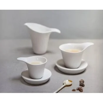 Fly Medium Organic Porcelain Saucer (Saucer Only) - 11 x 2 cm - Set of 12