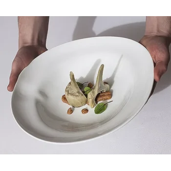 Shell Curved Deep Plate - Glazed - 25 x 26 x 6 cm - Set of 4