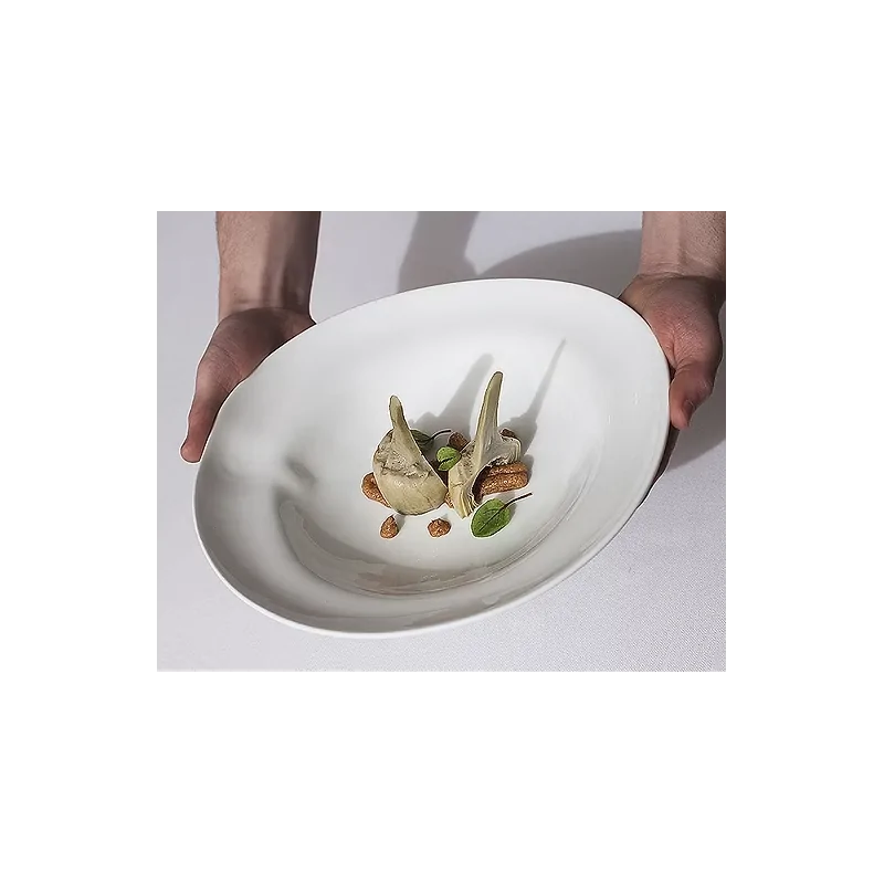 Shell Curved Deep Plate - Glazed - 25 x 26 x 6 cm - Set of 4 Shell Curved Deep Plate - Glazed - 25 x 26 x 6 cm - Set of 4
