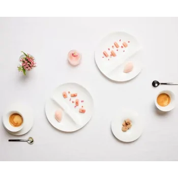 Shell Curved Dessert Plate - Glazed - 19.5 x 20.5 x 4 cm - Set of 4
