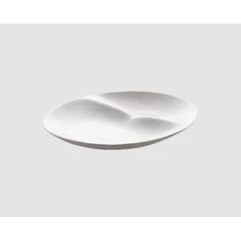 Shell Curved Dessert Plate - Glazed - 19.5 x 20.5 x 4 cm - Set of 4