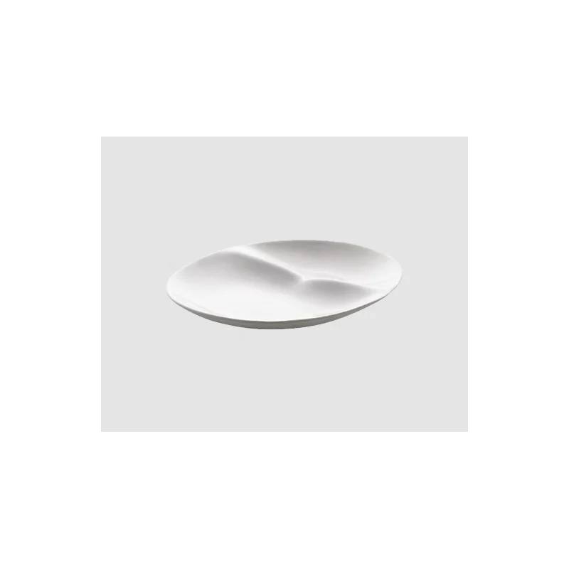 Shell Curved Dessert Plate - Glazed - 19.5 x 20.5 x 4 cm - Set of 4