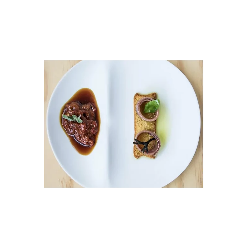 Shell Curved Dessert Plate - Glazed - 19.5 x 20.5 x 4 cm - Set of 4