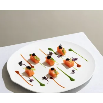 Shell Curved Super Dinner Plate - Glazed - 31.5 x 30 x 2.5 cm - Set of 4
