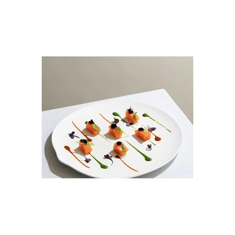 Shell Curved Super Dinner Plate - Glazed - 31.5 x 30 x 2.5 cm - Set of 4
