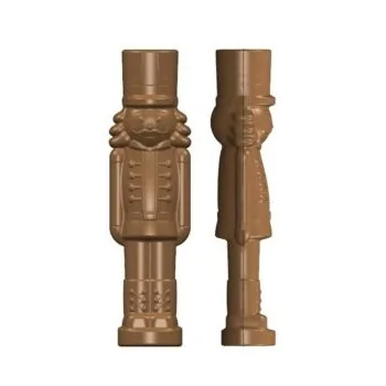 Polycarbonate 3D Nutcracker Chocolate Mold - 120 mm x 33 mm - 4 cavity