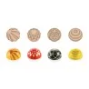 Silikomart Professional Choco Stamp A - 4 Different Designed Stamps for Chocolate Semisphere Molds - ø31 x h 17 mm