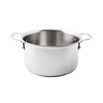 Paderno Series 12200 5-Ply Stainless Steel Saucepot 2 Handles - 6 1/4 qts - D: 9 1/2" H: 5 1/2"