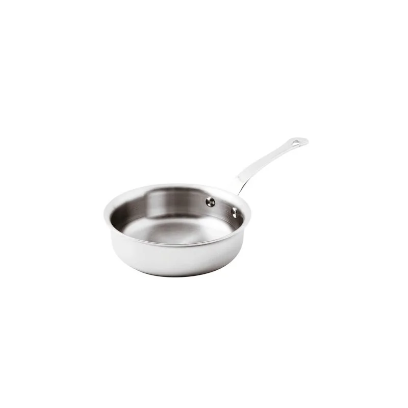 Paderno Series 12200 5-Ply Stainless Steel Saute Pan w/ Handle - 1 qts - D: 6 1/4" H: 2 1/8"