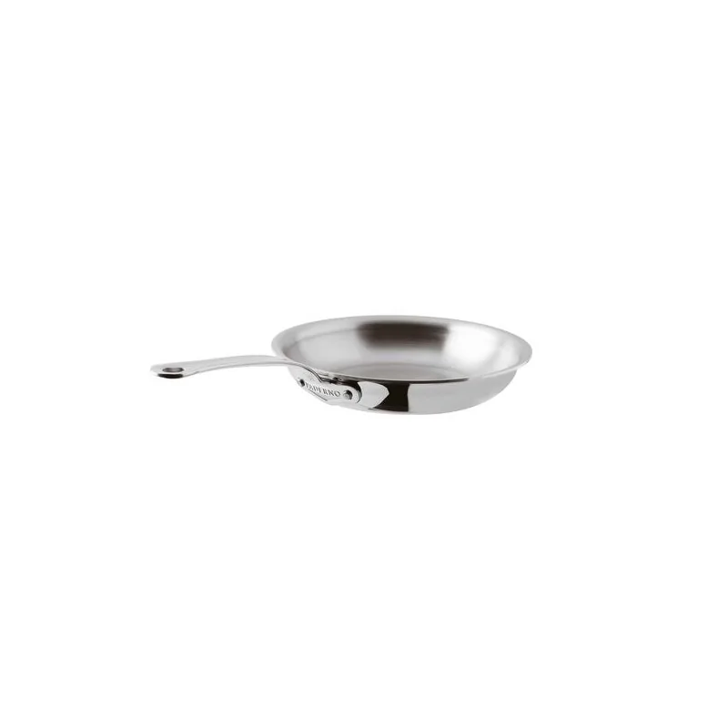 Paderno Series 12200 5-Ply Stainless Steel Frypan w/ Handle - 1 qts - D: 7 7/8" H: 1 5/8"