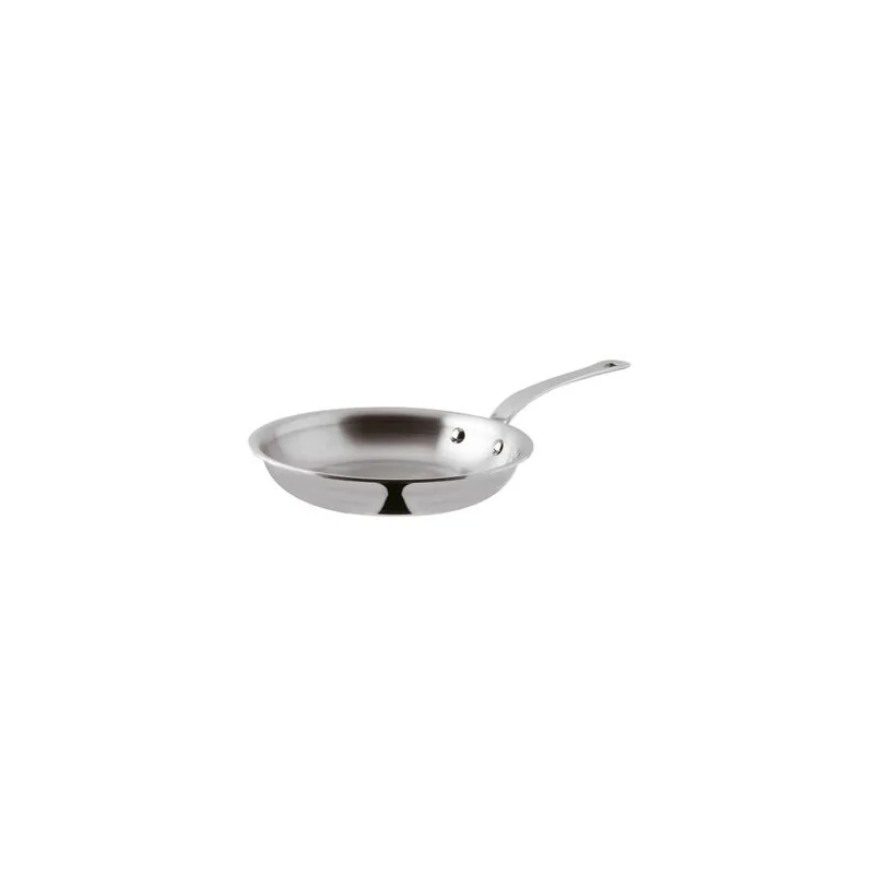 Paderno Series 12200 5-Ply Stainless Steel Frypan w/ Handle - 2 1/2 qts - D: 11 3/4" H: 2"