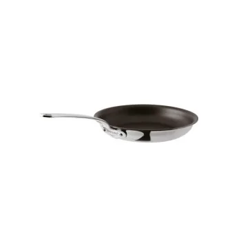 Paderno Series 12200 5-Ply Stainless Steel Frypan Non Stick Coated - 1 3/4 qts - D: 10 1/4" H: 1 3/4"