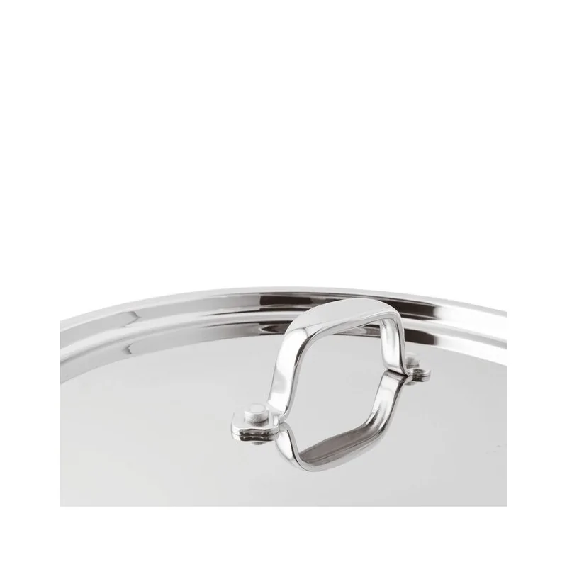 Paderno Series 12200 5-Ply Stainless Steel Lid - D: 7 1/8"