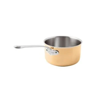 Paderno Series 15600 3-Ply Copper Saucepan w/ Loop Handle - 6 5/8 qts - D: 9 1/2" H: 5 1/2"