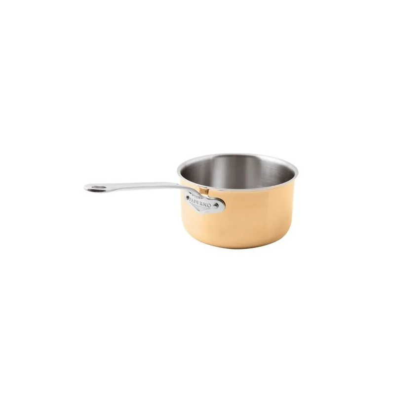 Paderno Series 15600 3-Ply Copper Saucepan w/ Loop Handle - 10 3/8 qts - D: 11" H: 6 1/4"