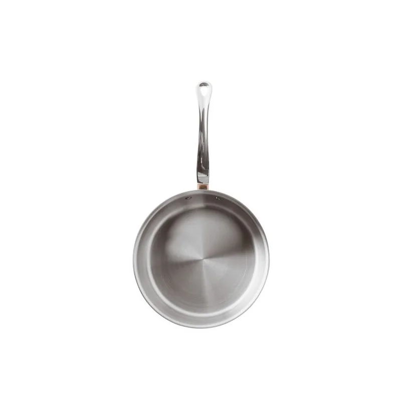 Paderno Series 15600 3-Ply Copper Saute Pan w/ Loop Handle - 2 3/8 qts - D: 7 7/8" H: 2 3/4"