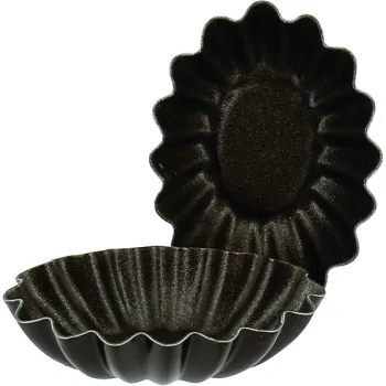 Non-Stick Exopan Petit Four Shallow Fluted Mold - 45 mm - Pack of 25