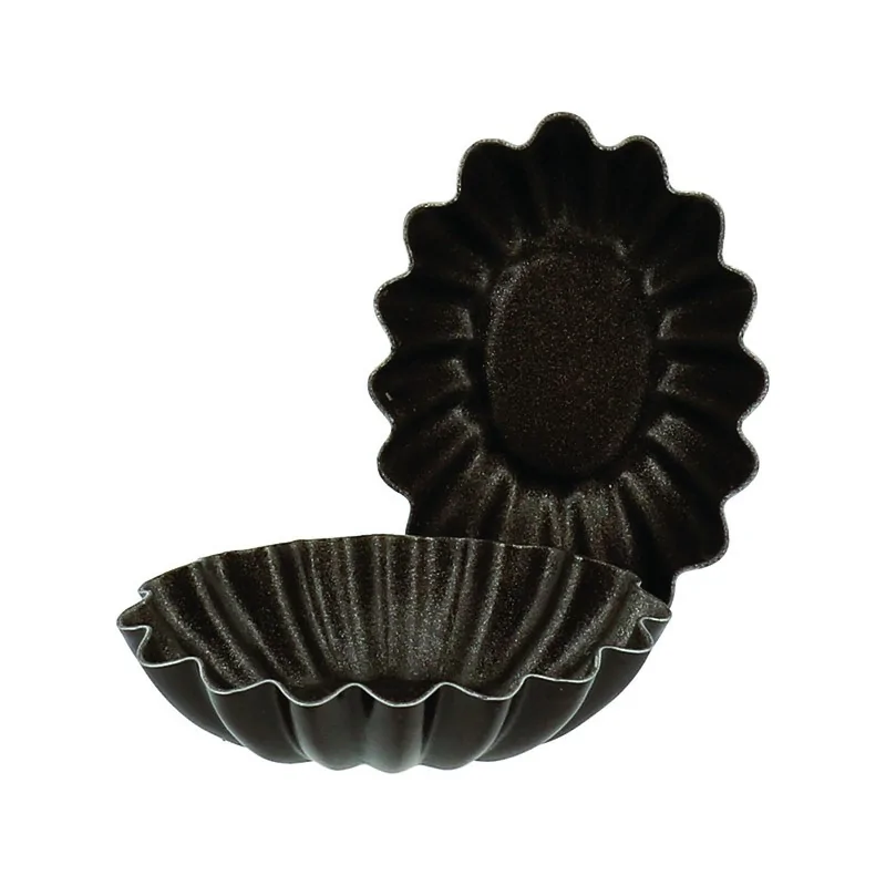 Non-Stick Exopan Petit Four Shallow Fluted Mold - 45 mm - Pack of 25