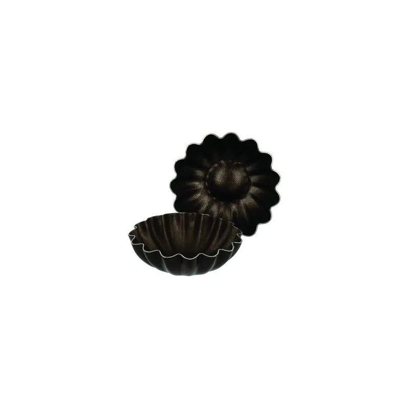 Non-Stick Exopan Petit Four Large Marguerite Brioche Mold - 45 mm - Pack of 25 Non-Stick Exopan Petit Four Large Marguerite Brioche Mold - 45 mm - Pack of 25