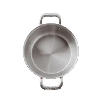 Paderno Series 15600 3-Ply Copper Sauce Pot - 10 3/8 qts - D: 11" H: 6 1/4"