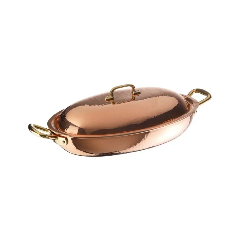 Paderno Series 15400 Oval Pan Copper - 15 1/8" x 10 1/2" x 5 1/2"