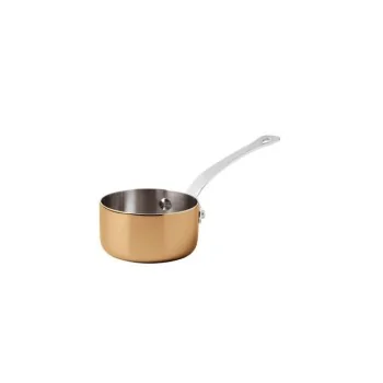 Paderno 3-Ply Series 15600 Copper Mini Saucean - 10 1/4 oz - D: 3 1/2" H: 1 7/8"H: 10 1/2"