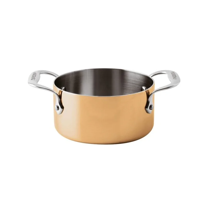 Paderno 3-Ply Series 15600 Copper Mini Rondeau - 20 1/4 oz - D: 4 3/4" H: 2 3/8"