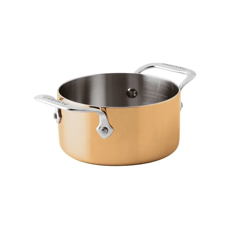 Paderno 3-Ply Series 15600 Copper Mini Rondeau - 20 1/4 oz - D: 4 3/4" H: 2 3/8"