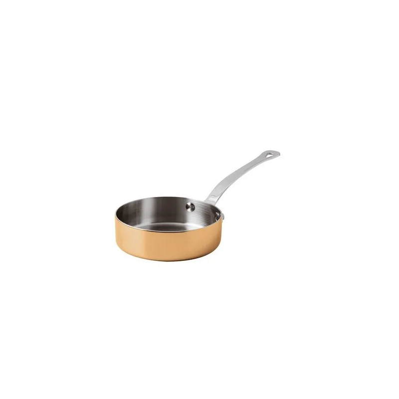 Paderno 3-Ply Series 15600 Copper Mini Frypan - 11 3/4 oz - D: 4 3/4" H: 1 1/8"