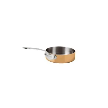 Paderno 3-Ply Series 15600 Copper Mini Frypan - 11 3/4 oz - D: 4 3/4" H: 1 1/8"